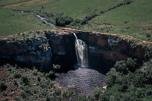 Berlin Falls seen from Sunrise Aviation Helicopter flight